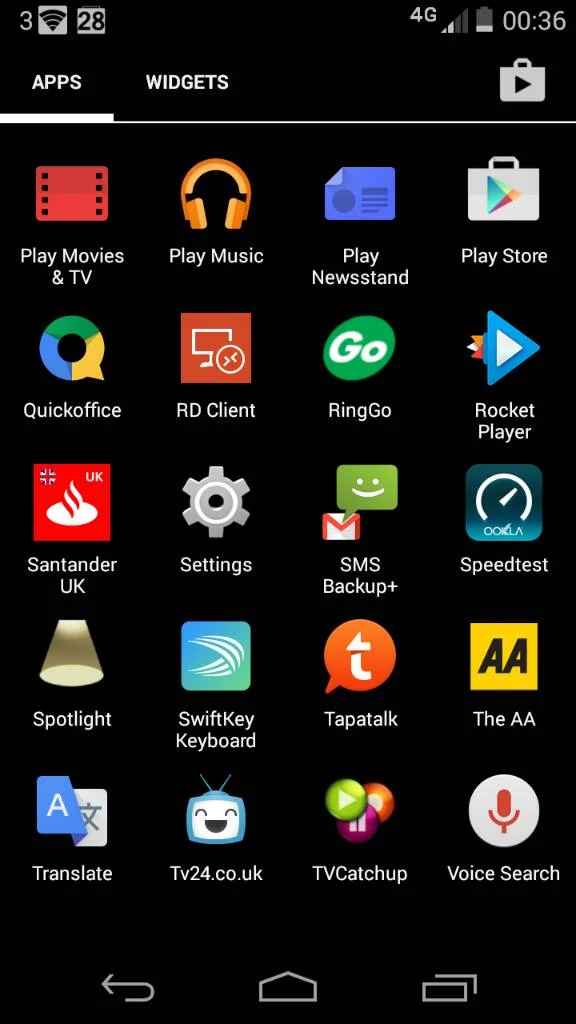 select settings app