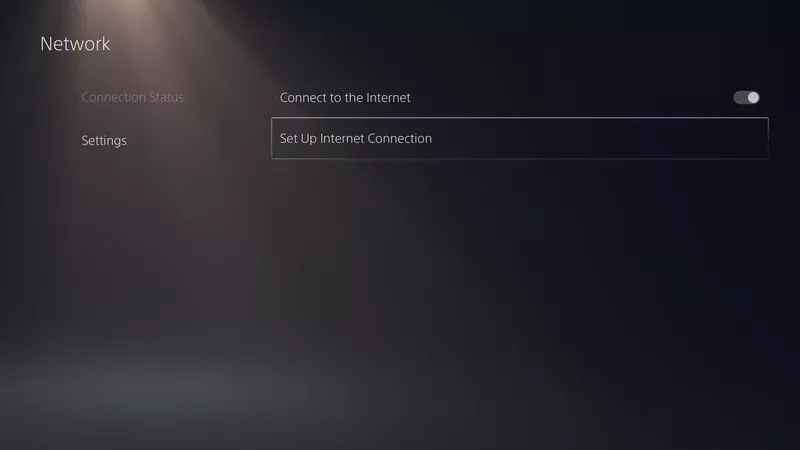 tap set up internet connection to connect PS5 to Wi-Fi