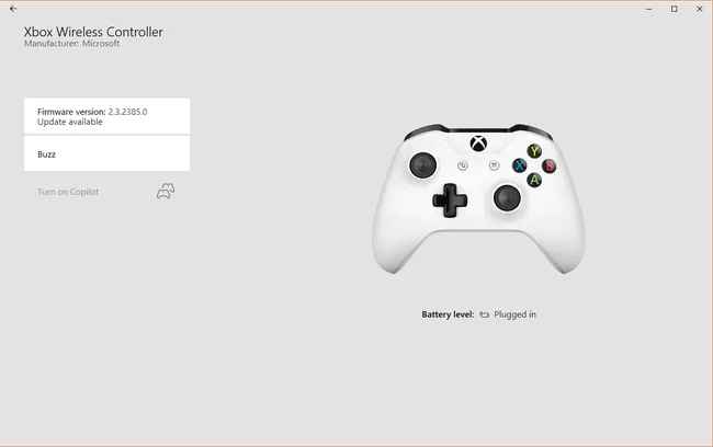 select firmware to update Xbox One controller