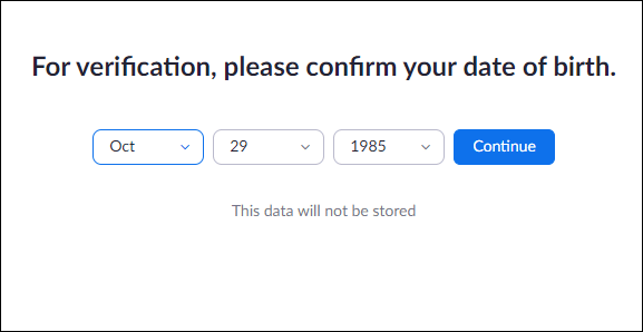 Enter your Date Of Birth