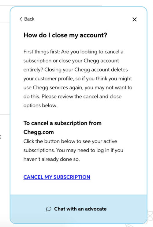 How to Delete Chegg Account