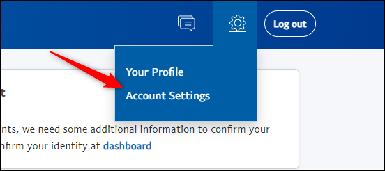 PayPal account settings