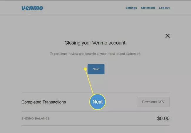 Closing your Venmo account