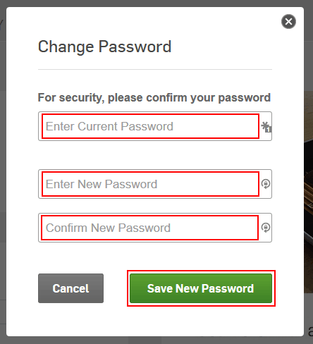 Click Save New Password 