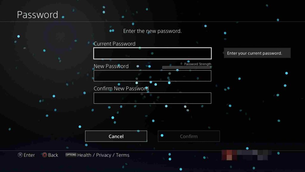 Enter the new password 