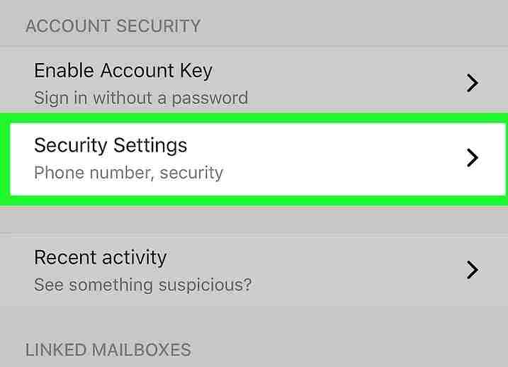 Click Security settings