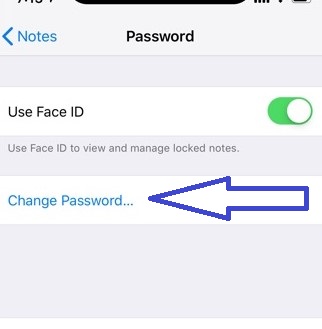 Click on Change password