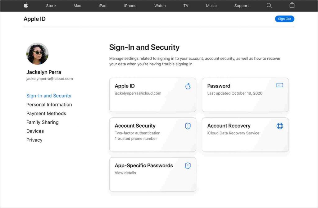 Change iTunes Password On Browser