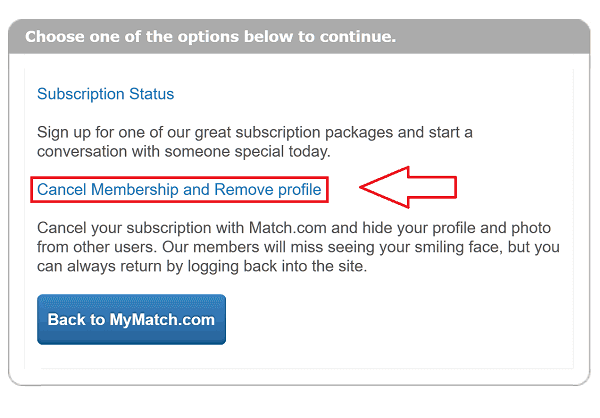 Cancel Membership and Remove Profile