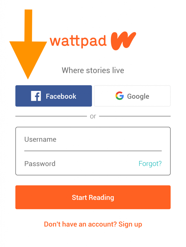 Login to your Wattpad account