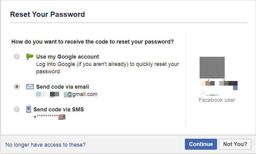 use one option to retrieve your password