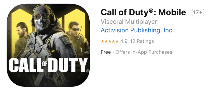 Call of Duty mobile app