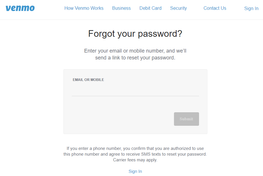 How to Reset Venmo Account Password