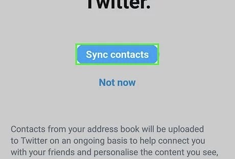Click Sync contacts