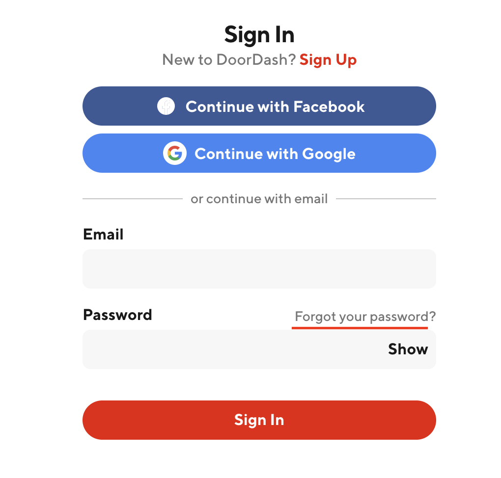 Click Forgot your password?