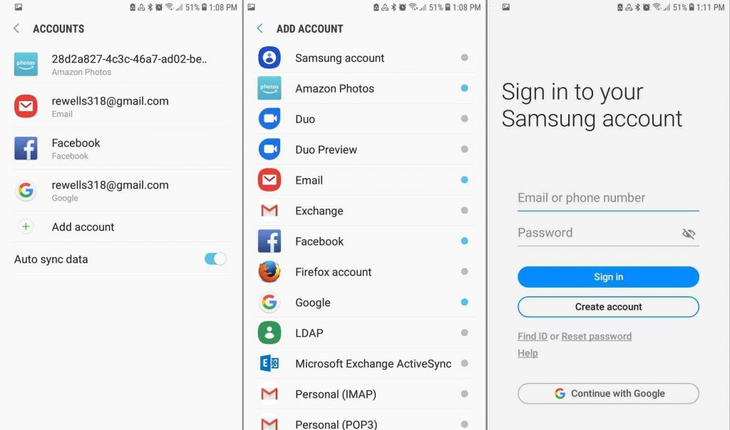 Sign up Samsung account from mobile