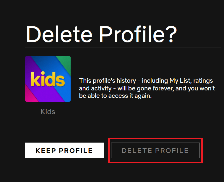 Delete Profile on Netflix