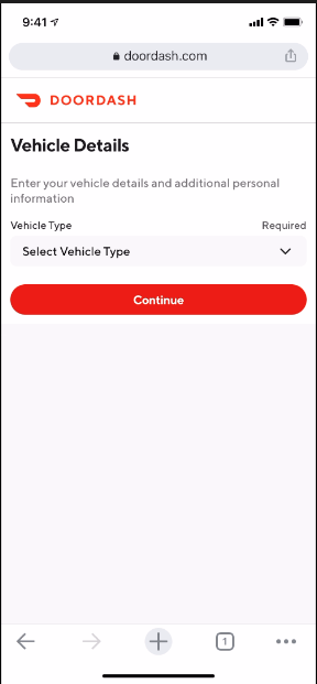 select vehicle type