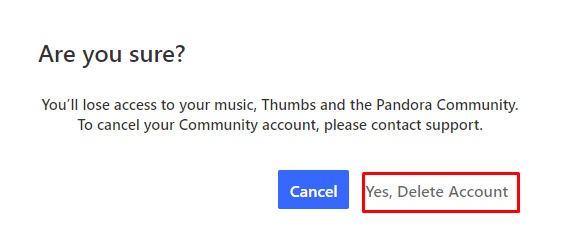 How to Delete Pandora Account