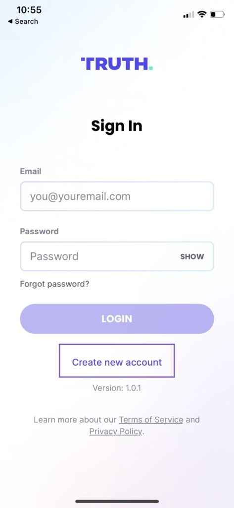 tap on create new account 