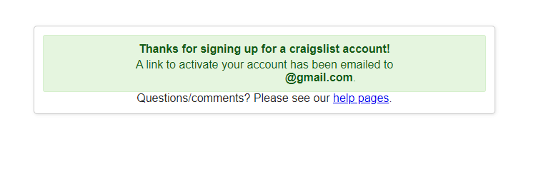 Craigslist Sign Up