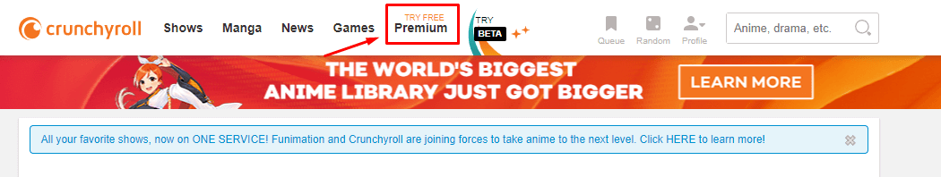 Try Crunchyroll Premium