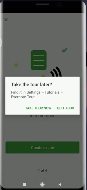 Click the Quit Tour option