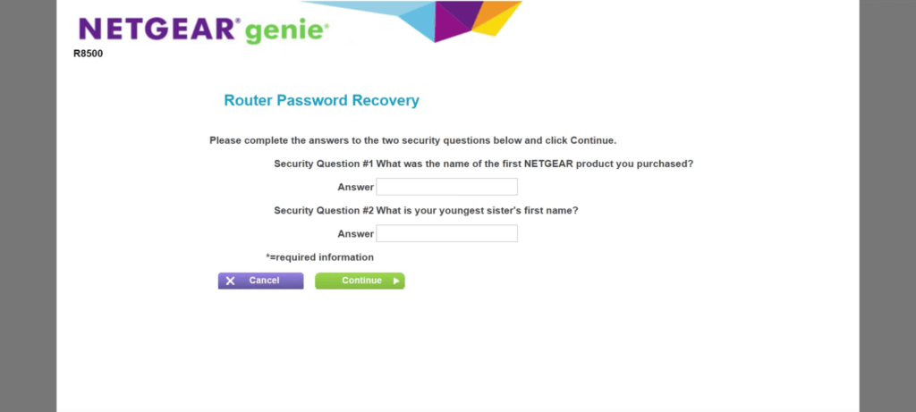 answer  security questions