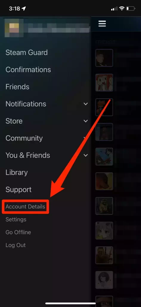 Select Account Details