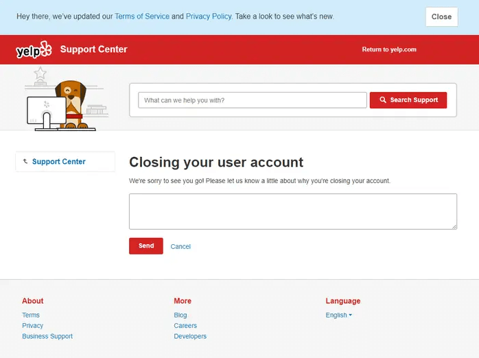 How to Delete Yelp Account