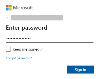 Enter your password and tap Sign in