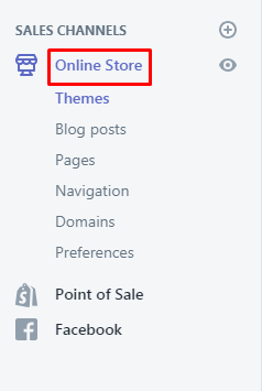 Select Themes under Online store.
