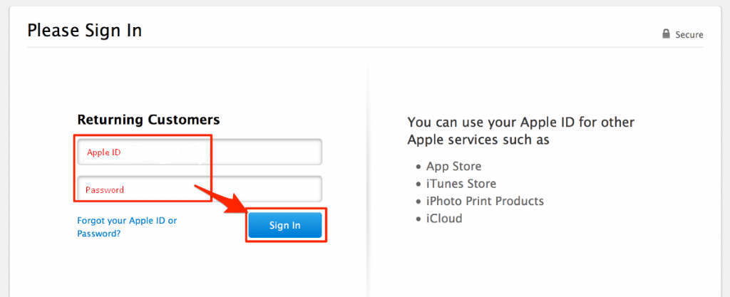 Sign in again using your Apple ID and password