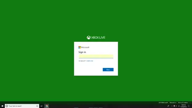 Sign in to your account to change your password on Xbox One Console