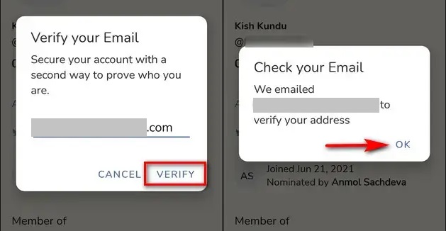Verify your email address.