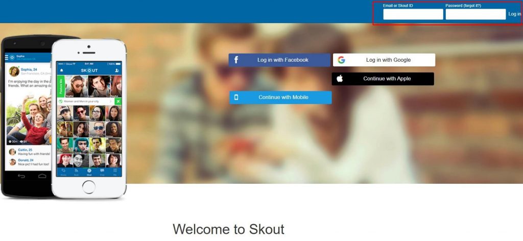 deleting Skout account on browser version