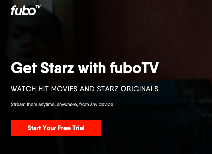 Starz free trial on FuboTV