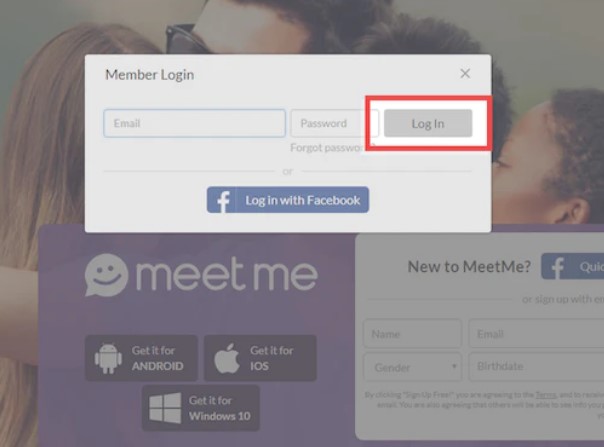MeetMe login