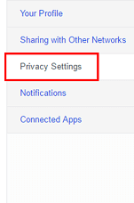 Choose Privacy Settings