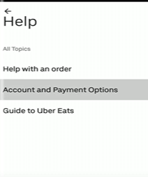 Choose Account and Payment option