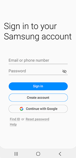 Sign - Samsung Account Delete