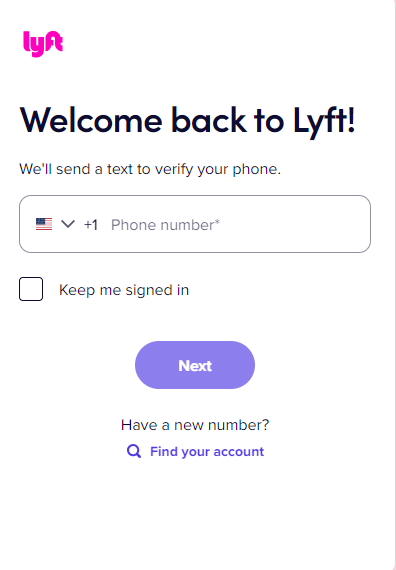 Sign In to Lyft 