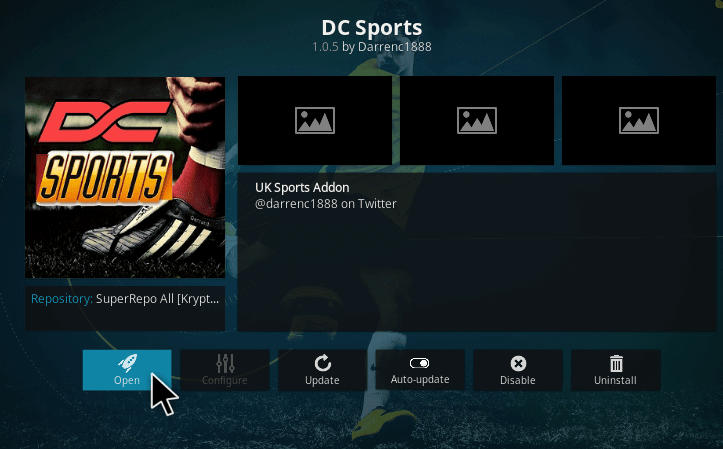 DC Sports Addon