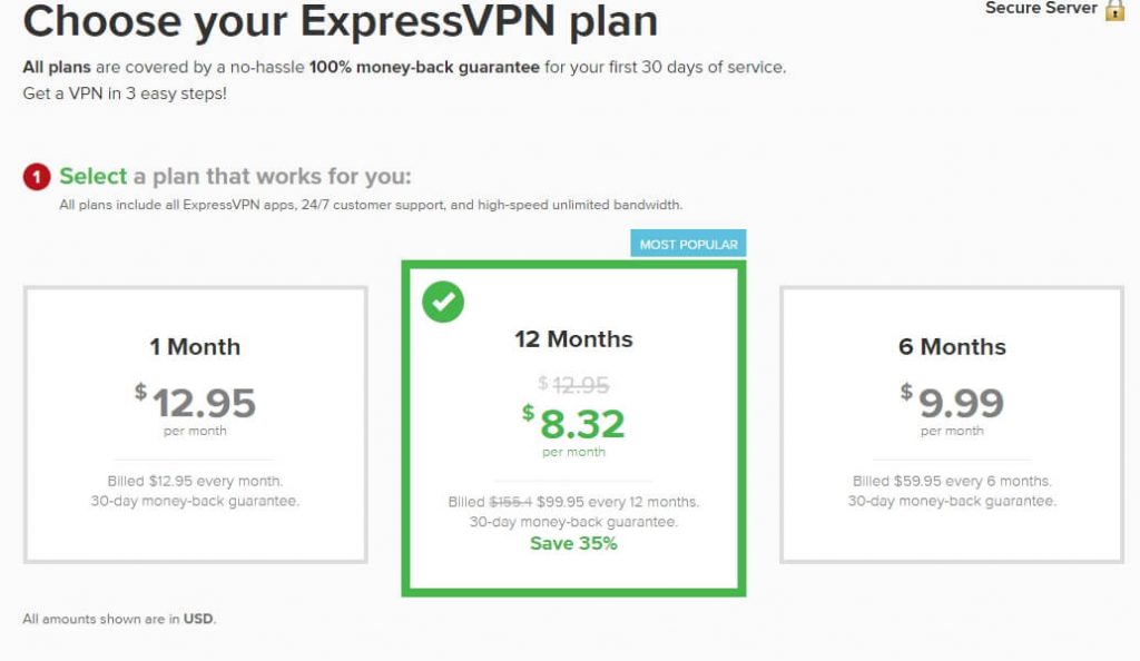 ExpressVPN Price and Subscription Plans