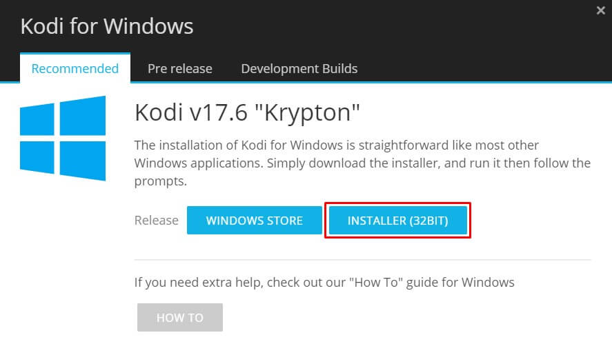 Install Kodi on Windows