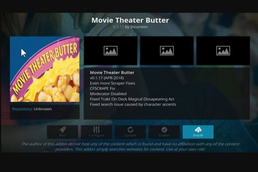 Movie Theater Butter Addon
