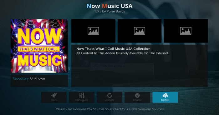 Now Music USA Addon