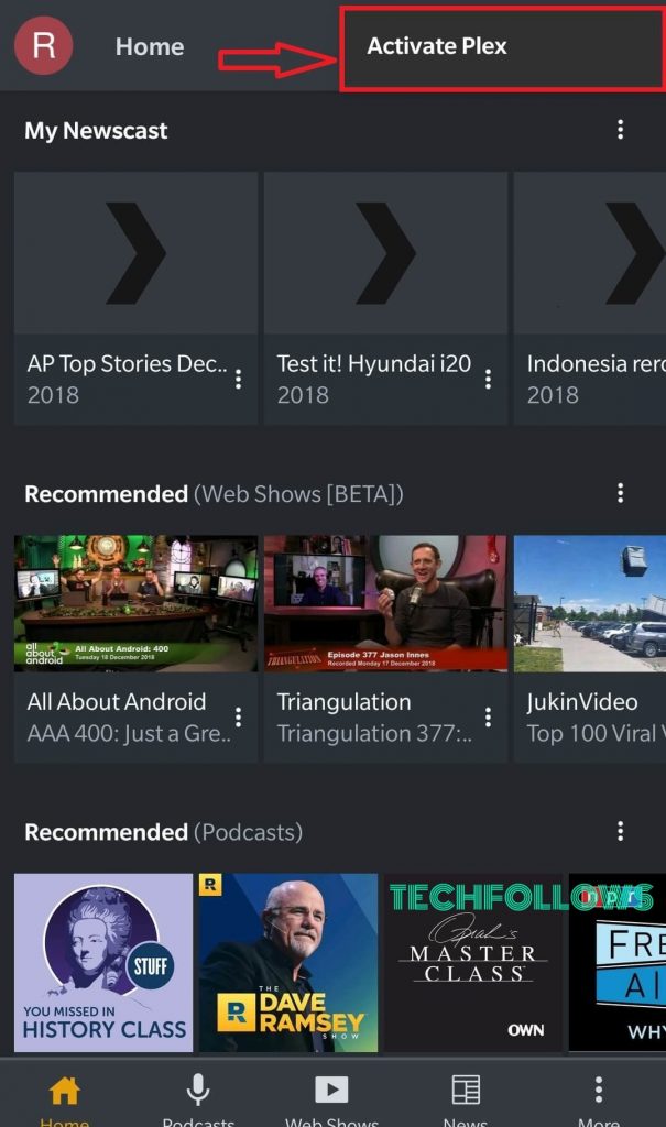 Plex App on Android