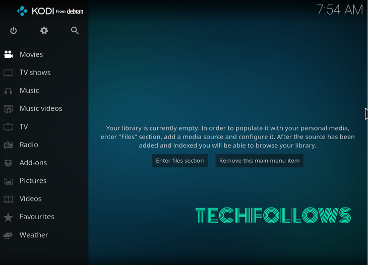 Kodi on Debian Linux