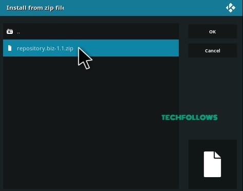 Tap the Brit Flix Kodi Addon zip file